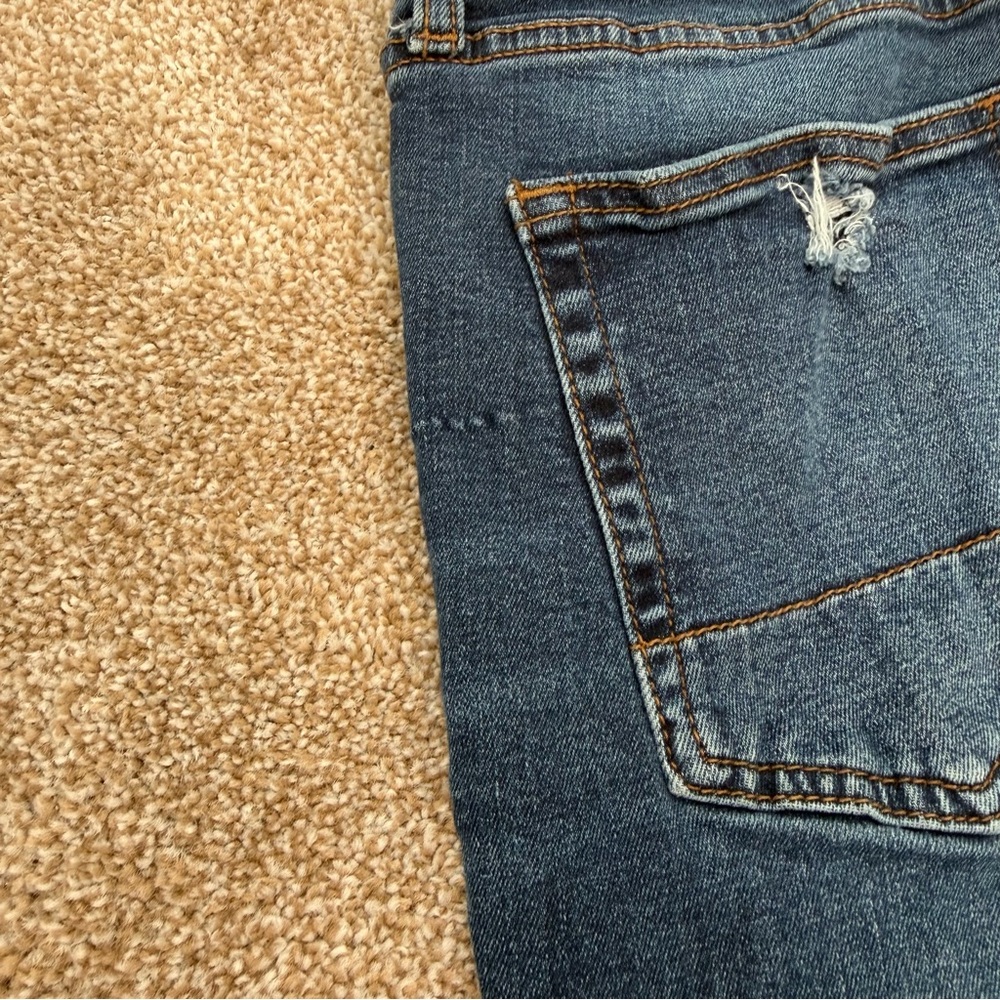 AERO Distressed Skinny Jeans 30x30 Medium Wash Stretch Ripped Denim - Picture 7 of 12